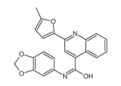 N-(1,3-benzodioxol-5-yl)-2-(5-methylfuran-2-yl)quinoline-4-carboxamide Structure