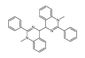 1-methyl-4-(1-methyl-2-phenyl-4H-quinazolin-4-yl)-2-phenyl-4H-quinazoline结构式