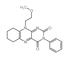 Benzo[g]pteridine-2,4(3H,10H)-dione, 6,7,8,9-tetrahydro-10-(2-methoxyethyl)-3-phenyl-结构式