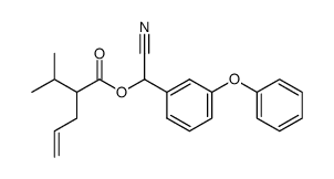 2-Isopropyl-pent-4-enoic acid cyano-(3-phenoxy-phenyl)-methyl ester结构式