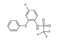 1,1,1-trifluoro-N-(4-fluoro-2-phenylsulfanylphenyl)methanesulfonamide Structure