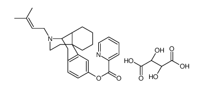 Morphinan-3-ol,17-(3-methyl-2-butenyl)-,3-pyridinecarboxylate (ester),tartrate,(-) Structure