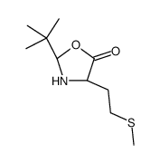 (2R,4R)-2-tert-butyl-4-(2-methylsulfanylethyl)-1,3-oxazolidin-5-one结构式