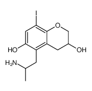 5-(2-aminopropyl)-8-iodo-3,4-dihydro-2H-chromene-3,6-diol结构式