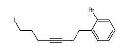 1-bromo-2-(7-iodohept-3-yn-1-yl)benzene Structure