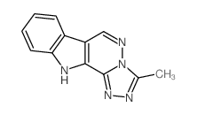 3-Methyl-11H-1,2,4-triazolo(4,3:2,3)pyridazino(4,5-b)indole结构式