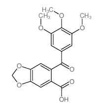 6-(3,4,5-trimethoxybenzoyl)benzo[1,3]dioxole-5-carboxylic acid结构式