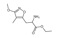 ethyl 2-amino-3-(3-methoxy-4-methylisoxazol-5-yl)propanoate结构式