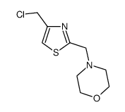 4-(4-Chloromethyl-thiazol-2-ylmethyl)-morpholine结构式