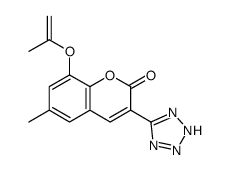 2H-1-Benzopyran-2-one, 6-methyl-8-(2-propenyloxy)-3-(1H-tetrazol-5-yl)- Structure