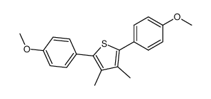 2,5-bis-(4-methoxy-phenyl)-3,4-dimethyl-thiophene Structure