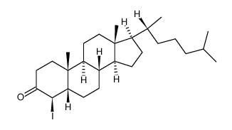 4β-iodo-5β-cholestan-3-one Structure