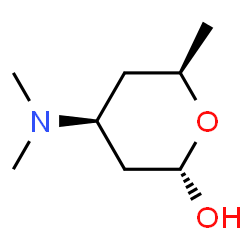 2H-Pyran-2-ol,4-(dimethylamino)tetrahydro-6-methyl-,[2S-(2alpha,4beta,6beta)]-(9CI) Structure