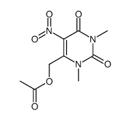 6-acetoxymethyl-1,3-dimethyl-5-nitrouracil结构式