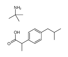 2-methylpropan-2-amine,2-[4-(2-methylpropyl)phenyl]propanoic acid Structure