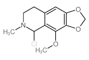 1,3-Dioxolo[4,5-g]isoquinoline, 5-chloro-5,6, 7,8-tetrahydro-4-methoxy-6-methyl-结构式