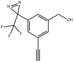 Benzenemethanol, 3-ethynyl-5-[3-(trifluoromethyl)-3H-diazirin-3-yl]-结构式