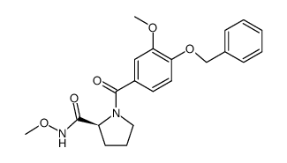 (2S)-N-(4-benzyloxy-3-methoxybenzoyl)-2-(N'-methoxycarbamoyl)pyrrolidine结构式