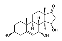 androst-5-en-17-one,3,7,15-trihydroxy-,(3beta,7beta,15alpha) structure