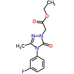 Ethyl [4-(3-fluorophenyl)-3-methyl-5-oxo-4,5-dihydro-1H-1,2,4-triazol-1-yl]acetate Structure