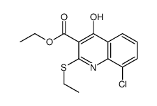 ethyl 8-chloro-2-ethylsulfanyl-4-oxo-1H-quinoline-3-carboxylate结构式