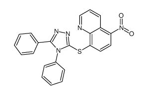 8-[(4,5-diphenyl-1,2,4-triazol-3-yl)sulfanyl]-5-nitroquinoline结构式