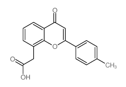 4H-1-Benzopyran-8-acetic acid, 2-(4-methylphenyl)-4-oxo- structure