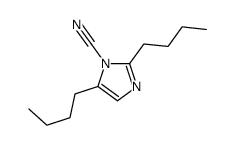 2,5-dibutylimidazole-1-carbonitrile Structure