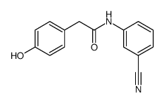 N-(3-氰基-苯基)-2-(4-羟基-苯基)-乙酰胺结构式