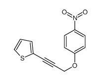 2-[3-(4-nitrophenoxy)prop-1-ynyl]thiophene结构式