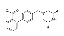 methyl-3-(4-{[(3R,5S)-3,5-dimethyl-1-piperazinyl]methyl}phenyl)-2-pyridinecarboxylate Structure