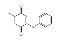 2-methyl-5-(N-methylanilino)cyclohexa-2,5-diene-1,4-dione结构式