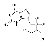 2-amino-9-[[1,3-dihydroxypropan-2-yl(dihydroxy)-λ4-sulfanyl]methyl]-3H-purin-6-one结构式