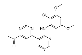 (2-chloro-3,5-dimethoxy-6-methylphenyl)(6-methanesulfinyl[4,5']bipyrimidinyl-4'-yl)amine结构式