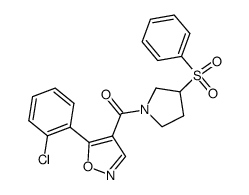 5-(2-Chlorophenyl)-4-{[3-(phenylsulfonyl)pyrrolidin-1-yl]carbonyl}isoxazole结构式