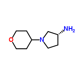 (R)-1-(Tetrahydro-2H-pyran-4-yl)pyrrolidin-3-amine结构式