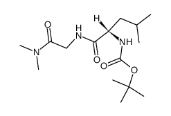 N-tert-butyloxycarbonyl-(S)-leucylglycine N',N'-dimethylamide Structure