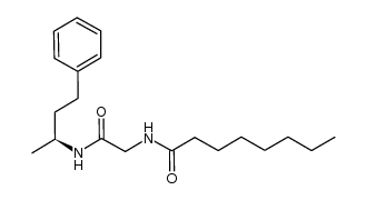 N-(((S)-4-phenylbutan-2-ylcarbamoyl)methyl)octanamide结构式