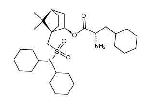 [(1S,2R)-10-(N,N-dicyclohexylaminosulfonyl)born-2-yl] (2S)-2-amino-3-cyclohexylpropionate结构式