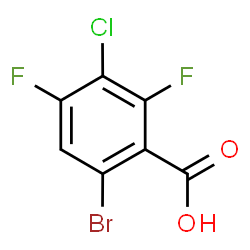 6-Bromo-3-chloro-2,4-difluorobenzoic acid structure