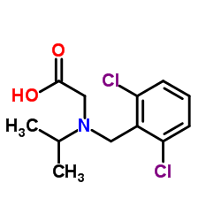 N-(2,6-Dichlorobenzyl)-N-isopropylglycine结构式