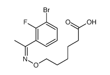 6-[(Z)-1-(3-bromo-2-fluorophenyl)ethylideneamino]oxyhexanoic acid结构式