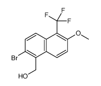 [2-bromo-6-methoxy-5-(trifluoromethyl)naphthalen-1-yl]methanol结构式