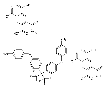 4-[4-[2-[4-(4-aminophenoxy)phenyl]-1,1,1,3,3,3-hexafluoropropan-2-yl]phenoxy]aniline,4,6-bis(methoxycarbonyl)benzene-1,3-dicarboxylic acid,2,5-bis(methoxycarbonyl)terephthalic acid Structure
