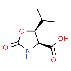 4-Oxazolidinecarboxylicacid,5-(1-methylethyl)-2-oxo-,(4S-cis)-(9CI)结构式