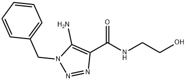 1H-1,2,3-Triazole-4-carboxamide, 5-amino-N-(2-hydroxyethyl)-1-(phenylmethyl)- Structure