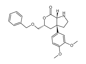 (3aR,5R,7aR)-5-((benzyloxy)methyl)-3a-(3,4-dimethoxyphenyl)hexahydropyrano[3,4-b]pyrrol-7(1H)-one Structure