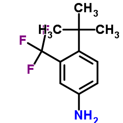 4-(2-Methyl-2-propanyl)-3-(trifluoromethyl)aniline Structure