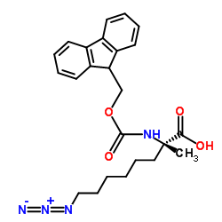 Fmoc-α-Me-Gly(6-azidohexanyl)-OH Structure