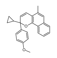 2-cyclopropyl-2-(4-methoxyphenyl)-5-methylbenzo[h]chromene Structure